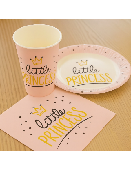 Set fête Little Princess vaisselle jetable