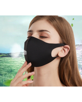 Masque En Tissu unisexe- Noir 1 Pièce  - Accueil