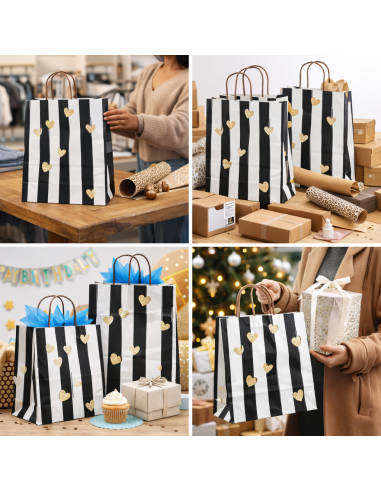 Kraft draagtassen Noblesse 18x8x22 cm – 50 stevige tassen