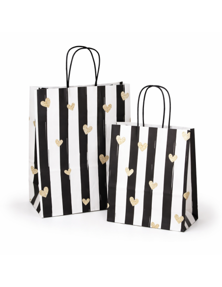 Kraft draagtassen Noblesse 18x8x22 cm – 50 stevige tassen