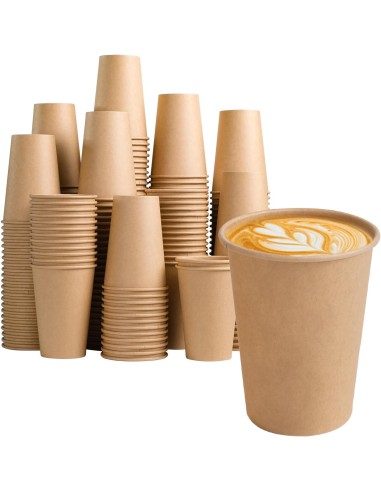 Gobelet à café en carton 70,3mm 180ml brun pour distributeur - 100 pièces