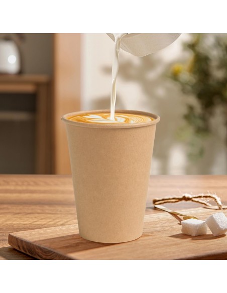 Gobelet à café en carton 70,3mm 180ml brun pour distributeur - 100 pièces