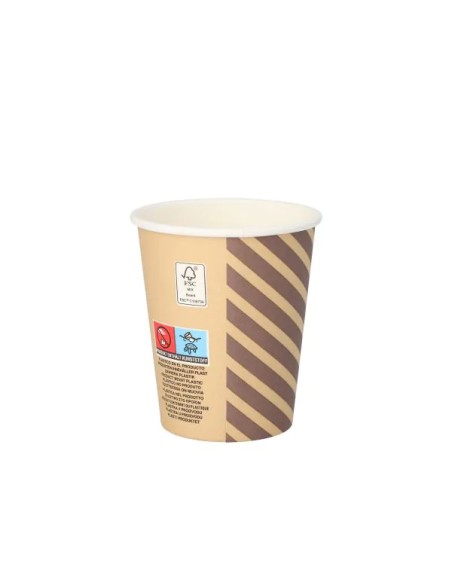 Kartonnen kraft koffiebekers Coffee Line – bruin – 0,2 l – 100 stuks
