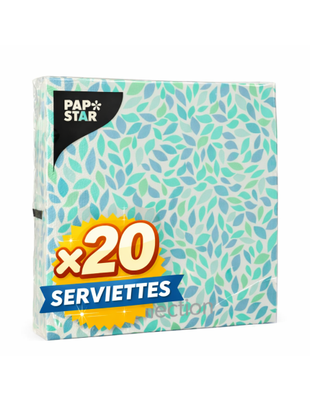 Servetten 3-laags 1/4 vouw 33×33 cm « Camaieu » – Pak van 20