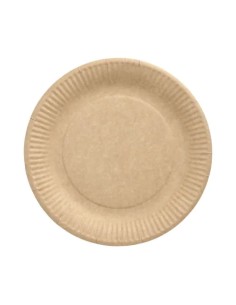 Assiettes en carton pure Ø 23 cm – 20 pcs – Assiettes jetables écologiques FSC