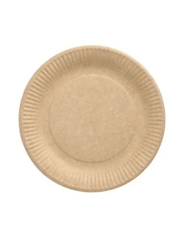 Assiettes en carton pure Ø 23 cm – 20 pcs – Assiettes jetables écologiques FSC