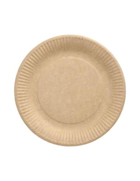 Assiettes en carton pure Ø 23 cm – 20 pcs – Assiettes jetables écologiques FSC