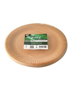 Assiettes en carton pure Ø 23 cm – 20 pcs – Assiettes jetables écologiques FSC 2