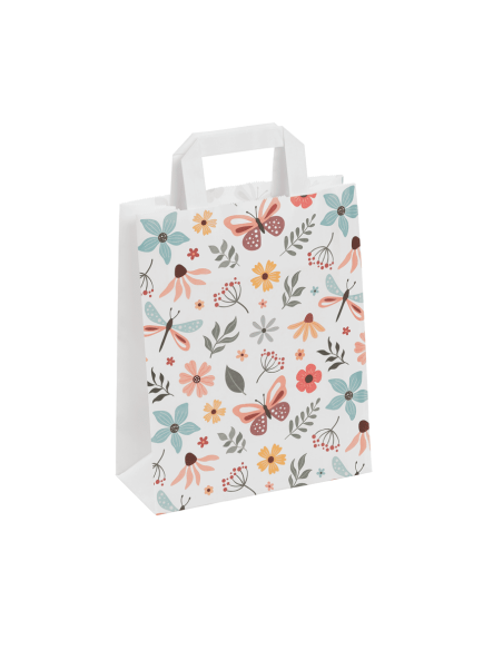 Papieren cadeauzakjes Butterflies – 18+8x22 / 22+10x28 – Decoratieve zakjes