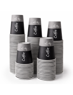 Kartonnen kraft koffiebekers Coffee Line – bruin – 0,2 l – 100 stuks