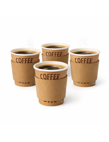 100 manchons carton pour gobelets café 230 cc 8 oz