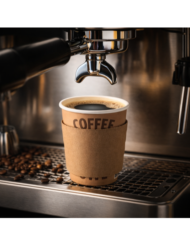 100 kartonnen sleeves voor koffiebekers 230 cc 8 oz