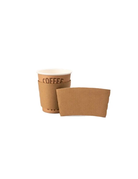 100 kartonnen sleeves voor koffiebekers 230 cc 8 oz