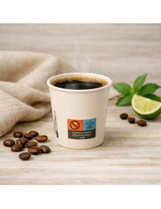 100 gobelets espresso carton 120 cc 4 oz blancs FSC 2