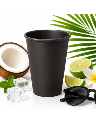 Gobelets jetables en carton 240ml pour boissons chaudes et froides couleurs estivales