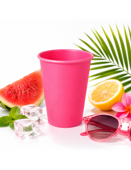 Gobelets jetables en carton 240ml pour boissons chaudes et froides couleurs estivales