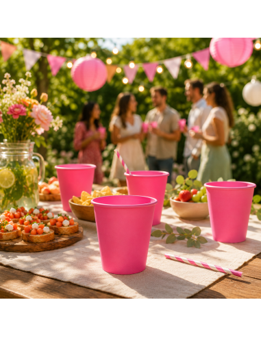 50 Wegwerp Kartonnen Bekers 240ml – Zomerse Kleuren voor Warme en Koude Dranken