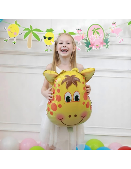 Giraf ballonnen verjaardag set 5 stuks jungle decoratie