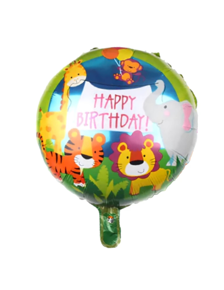 Kit ballons anniversaire girafe enfant – décoration jungle 5 pièces