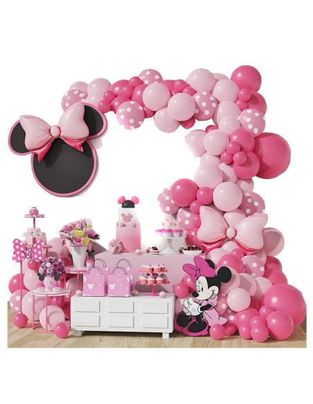 Guirlande ballons Minnie Mouse 111 pièces – décoration anniversaire