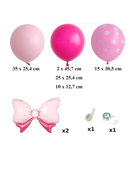 Guirlande ballons Minnie Mouse 111 pièces – décoration anniversaire
