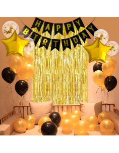 Ballonnen 30 jaar zwart goud set verjaardag decoratie 2