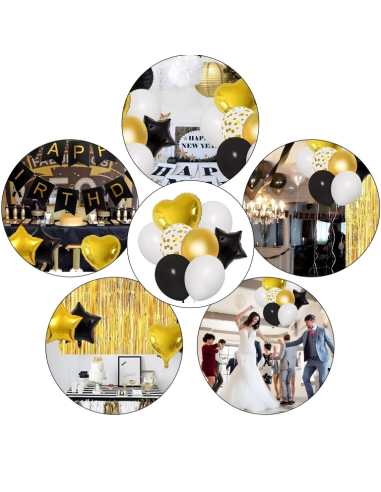 Ballonnen 30 jaar zwart goud set verjaardag decoratie
