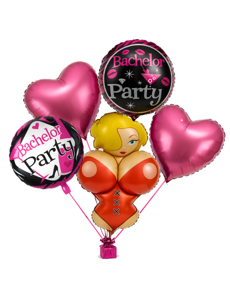 Ballonnen vrijgezellenfeest set 5 stuks EVG decoratie