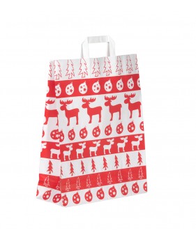 Kerst draagtassen van kraftpapier met platte oren " Noorwegen"  - Home