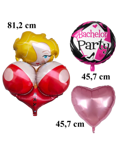 Ballonnen vrijgezellenfeest set 5 stuks EVG decoratie