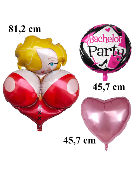 Ballonnen vrijgezellenfeest set 5 stuks EVG decoratie