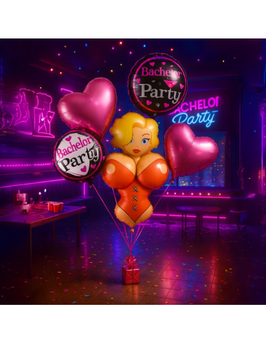 Ballonnen vrijgezellenfeest set 5 stuks EVG decoratie