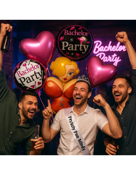 Ballonnen vrijgezellenfeest set 5 stuks EVG decoratie