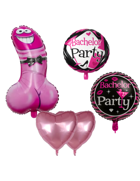 Ballons EVJF kit 5 pièces – décoration enterrement vie jeune fille