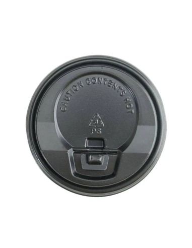 Zwarte deksels Ø90mm voor koffiebekers – 100 of 1000 stuks