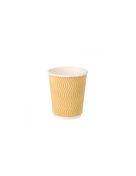 Dubbelwandige koffiebekers 360ml – 100 stuks bruin zwart