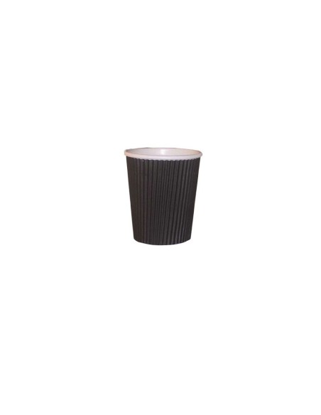 Dubbelwandige koffiebekers 360ml – 100 stuks bruin zwart