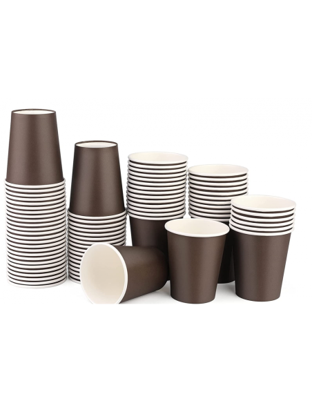 Gobelets carton noir 360ml – 100 gobelets café