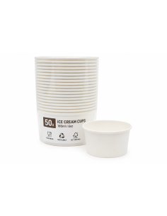 Gobelets à glace carton blanc 180 ml Ø90 mm - Lot de 50 2
