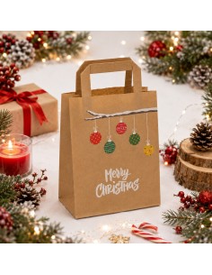Kraft kerst draagtassen kopen | 50 stuks | Packadi 2