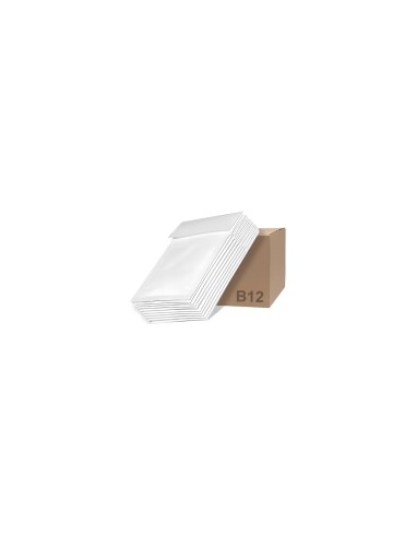 Pochette bulle blanche B12, enveloppe matelassée 120 x 215 mm, vendue en carton