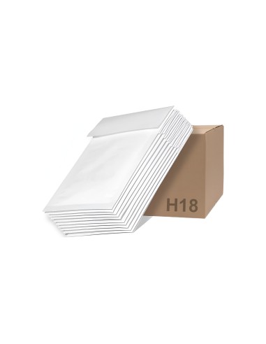 Witte luchtkussenenvelop H18, gewatteerde verzendenvelop 270 x 360 mm, per doos