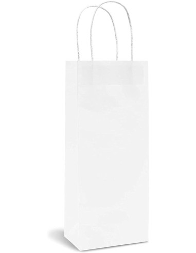 Witte kraft cadeautas voor een wijnfles van 75 cl