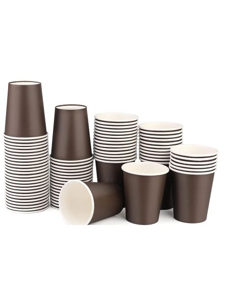 Gobelet à café en carton noir 240 ml Ø80 mm - lot de 100