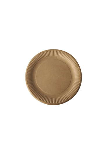 Bruin kraft kartonnen bord 23 cm