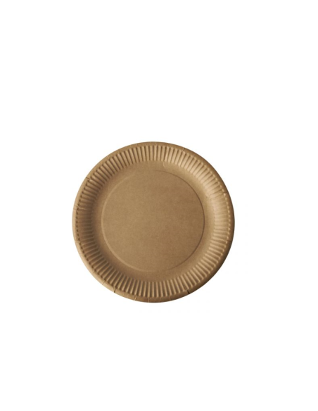 Bruin kraft kartonnen bord 23 cm