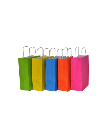 Sacs kraft couleur 18x22 cm par 50 - 3 assortiments | Packadi