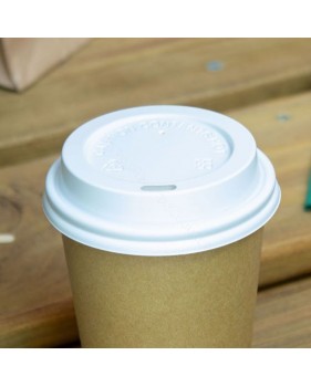 Couvercle blanc pour gobelet à café à emporter 80mm 240ml-50 pcs  -... Couvercle blanc pour gobelet à café à emporter 80mm 240ml-50 pcs  -...