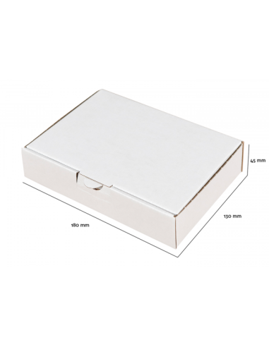 Boîte postale écologique blanche 18 x 13 x 4,5 cm - Packadi