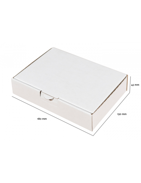 Boîte postale écologique blanche 18 x 13 x 4,5 cm - Packadi